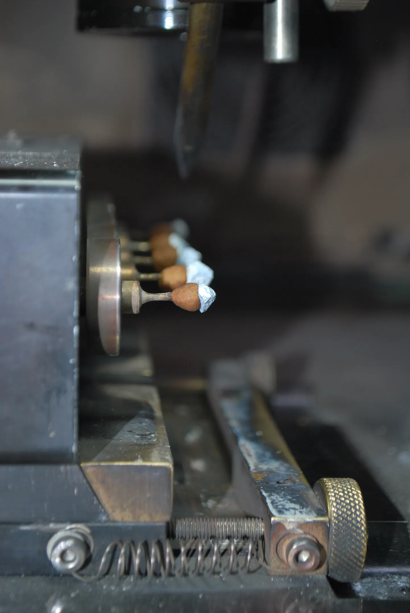 Close view of laser equipment in the workshop