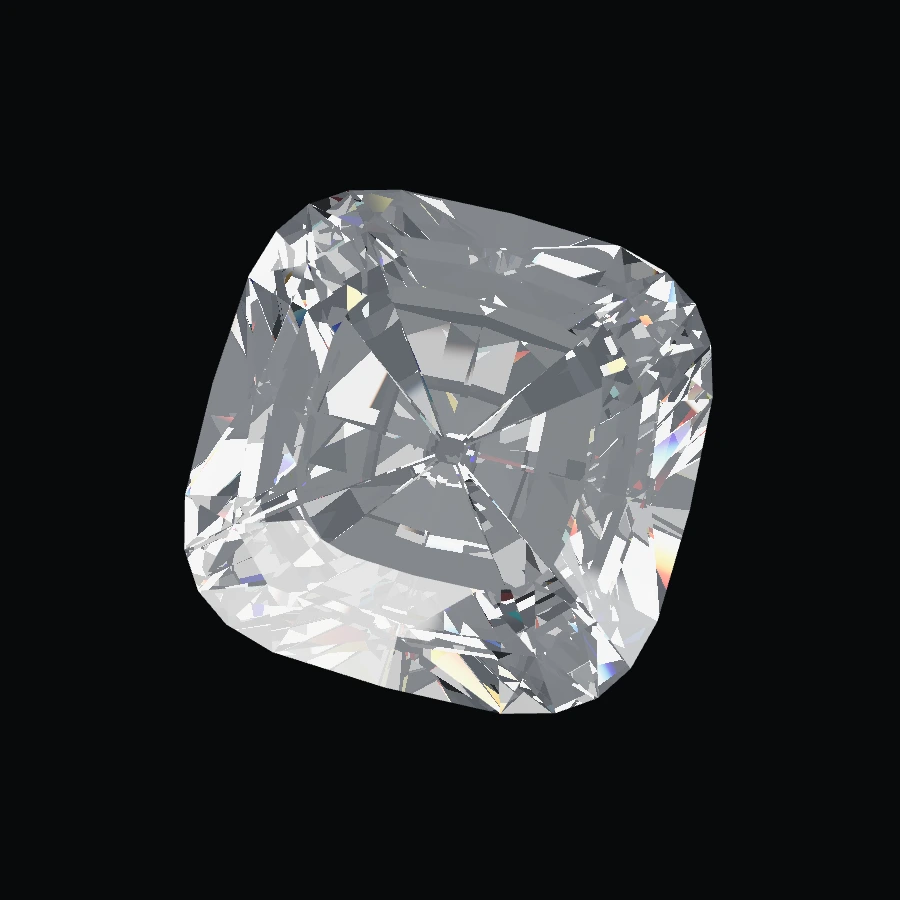 Cushion illustrative diamond model